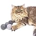 OKPET Modern Animal Set of 6 Wool Felt Ball Toys with Jingle Bell for Cats and Small Pets. Handmade, Natural, Eco-Friendly, Fun Play Toy