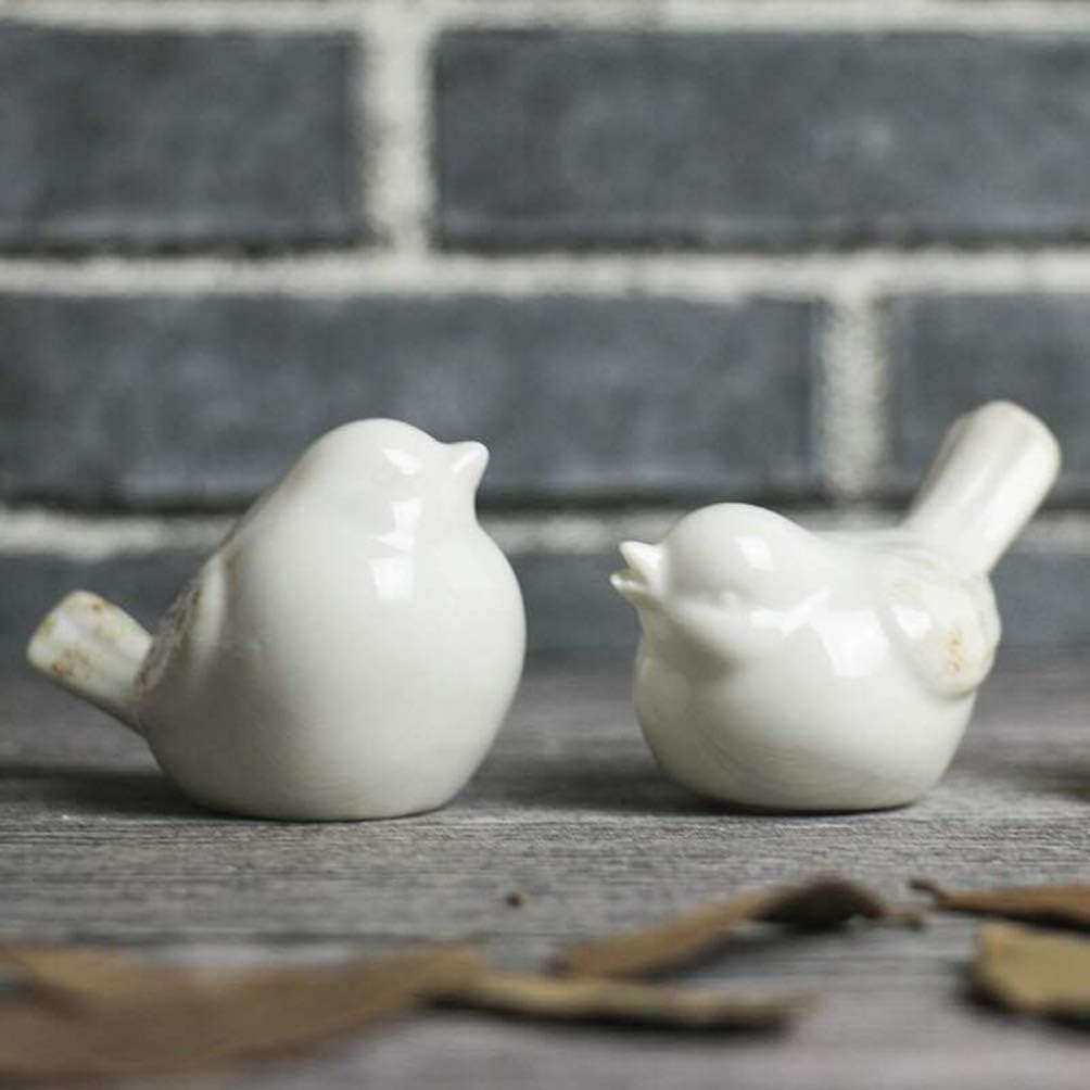 BESPORTBLE 2pcs Mini Bird Ornament Ceramics Animal Figure Fairy Garden Figurine Car Interior Status for Easter Party Table Decoration - Image 5