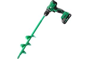 DOKOLES Garden Auger Drill Bit for Planting 1.6x9'',Soil Ground Earth Spiral Drill Bit for 3/8" Hex Drive Drill, Yard Auger Drill Bits for Bulbs Planting, Hole Digger Flowers,Bedding Digging Planter Tool