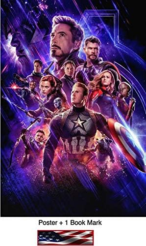 Avengers Endgame Movie Poster 24x36 Inch (Glossy Photo Paper) Wall Art Portrait Print - Chris Evans - Brie Larson - Robert Downey Jr. - Scarlett Johansson - Chris Hemsworth