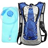 Hydration Pack with 2L Backpack Water Bladder for Hiking Running Biking Color Blue