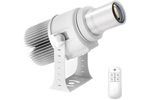 COLIFINE 40W Gobo Projector Custom Logo Light for business Indoor Outdoor Ip67 Waterproof Rotating Advertising Image Projection Light for Floor Wedding (White)