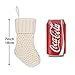 LimBridge Christmas Mini Stockings, 6 Pack 7 inches Knitted Knit Rustic Stocking Decorations for Whole Family, Burgundy and Cream