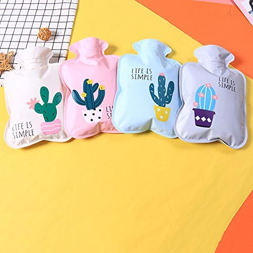 Hot Water Bottle Thickened Transparent Classic Rubber Leak-Proof Size Warm Hand Mini Cute Cartoon Warm Palace Dysmenorrhea RSD7508 Cactus Hot Water Bottle (Q) 500ML Mixed batch