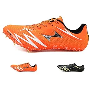 HEALTH Women’s Track Spike Shoes Running Distance Sprint Track and Field Spikes Mesh Breathable Professional Athletic…