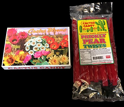 Cactus Candy Company Prickly Pear Licorice Twists & Arizona Prickly Pear Cactus Candy Bundle with Bonus Postcard