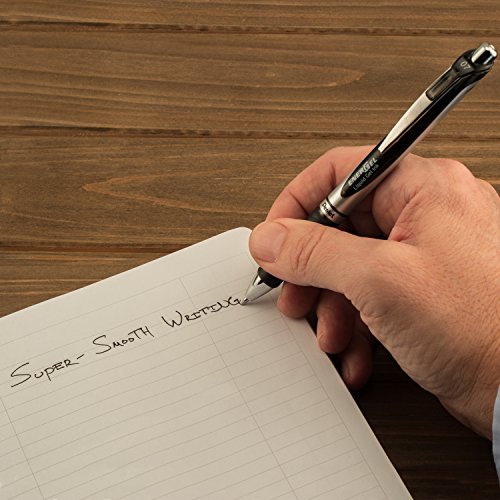 Pentel EnerGel Pens, 0.7mm, Black Ink, Pack of 12 - Image 9