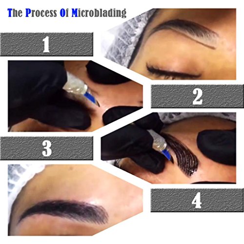 Chartsea Microblading Practice Skin HandMade Pen Makeup Eyebrow Tattoo Needle Pigment Kit (Red)