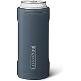 BrüMate Hopsulator Slim Can Cooler Insulated for 12oz Slim Cans | Skinny Can Insulated Stainless Steel Drink Holder for Hard Seltzer, Beer, Soda, and Energy Drinks (Nightfall Blue)