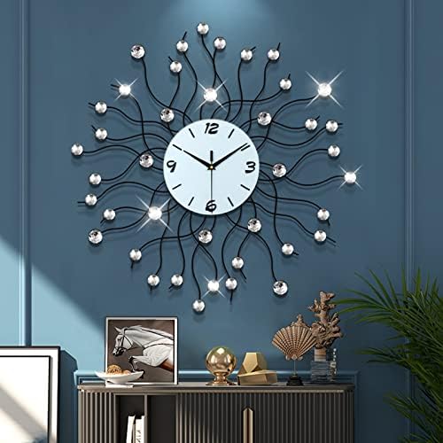 JUJUDA Large Wall Clock for Living Room Decor Extra Modern Big Silent