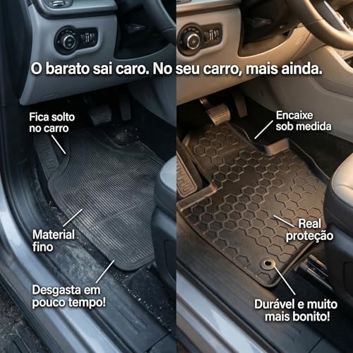 Tapete Borracha para Rampage 2024 2025 2026 Bandeja Bordas Elevadas Impermeável