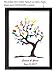 2B-better Guest Book / Sign-in Book Wedding Fingerprint Tree Thumbprint Tree With 6pcs Ink Pad (11.8''x15.7'') (Type6)