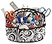 Find-It Supply Caddy, Canvas, 6 Pockets, 6 Compartments, 10 Storage Loops, Black/White (FT07418)