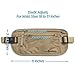 Money Belt - RFID Blocking Travel Wallet For Passport, Money, Credit Card, Documents, and Phone - Tan
