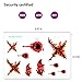 Geekper Halloween Makeup Party Bloody Scar Tattoo Window Decal Handprint Bloodstains Sticker Halloween CostumeMakeup  Party  Favor  10 Pack