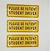 Korlen Highly Reflective Student Driver magnet Car Safety Caution Sign (Set of 3)