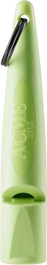 ACME Dog Whistle No. 210.5 Update 2023 with Free Band Matte Black Lime Green view 3