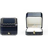 Oirlv Engagement Wedding Ring Box for Proposal Octagonal Ring Bearer Box