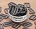 Shapenty 50PCS Black Plastic Tri-Glide Slides Button Bulk Adjustable Webbing Triglides Slider Buckle for Belt Backpack and Bags (Black, 1 Inch)