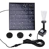GOGOOUT Solar Outdoor Fountain Water Pump Kits Solar Power Water Fountain with 1.2W Solar Panel for Birdbath, Fish Tank, Small Pond, Garden Decoration