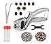 3-in-1 Heavy Duty Leather Hole Punch Set 1mm-6mm | Includes Eyelet Setter + Snap Button Tool (Eyelet insertion for 5mm wide hole only)| Professional Leather Hole Punch Tool, for Belts, Fabric, Watch B