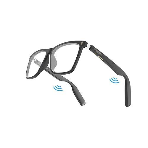 AIRMARS SG8 Smart Glasses for Men and Women, Bluetooth Sunglasses Built-in Speaker and Microphone, Blue Light Filtering, UV Protection, Bluetooth 5.4 Support Voice Assistant/Android/Mac/PC
