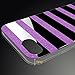 iPhone 6 Plus/6S Plus Case(2-Piece Combo Set),Blingy's Shiny Sparkling Glitter Style Mirror Striped Hard IMD Cases:2-Piece Combo Set for iPhone 6 Plus/6S Plus (5.5 inch) (Silver/Purple)