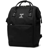 Anello Grande SPS GUB3014Z Backpack with Clasp, Small, A4 Base, Water Repellent, Multi-Storage, Black