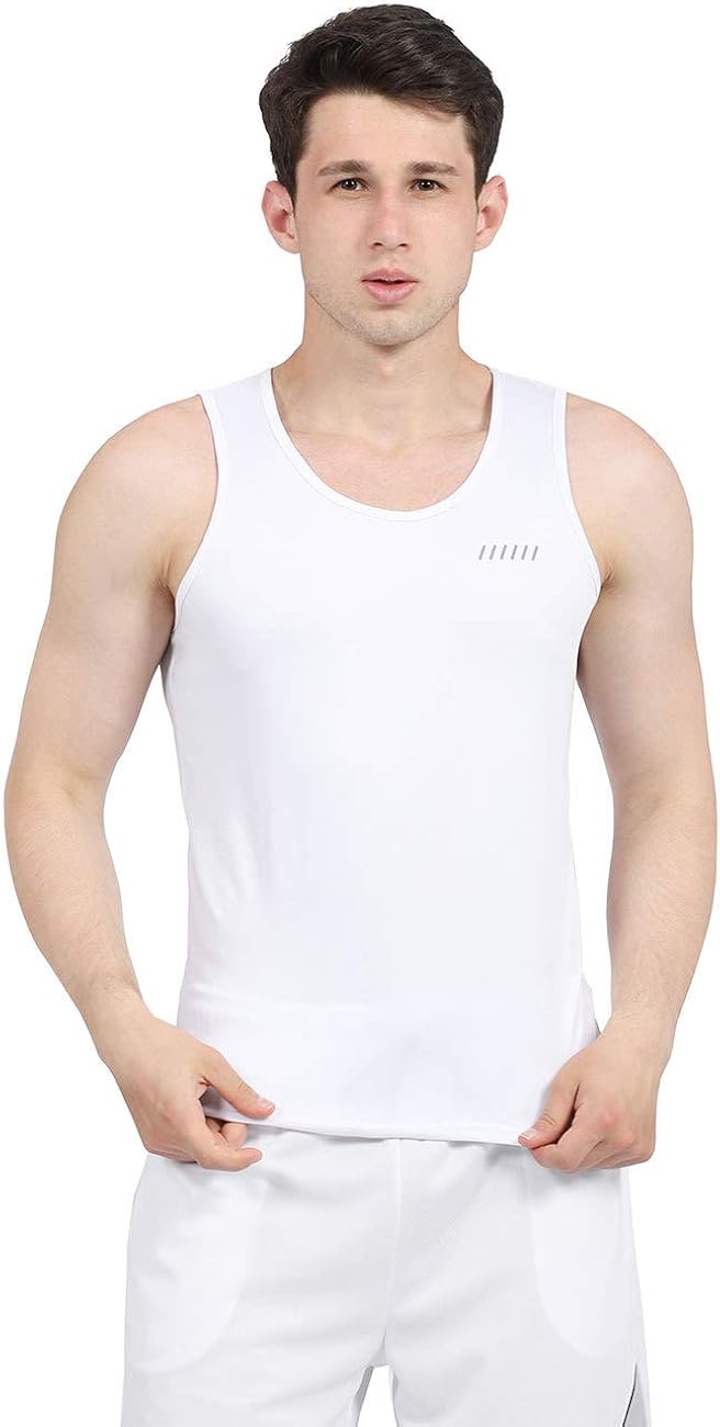 DISHANG Men's Dry Fit Tank Tops Workout Gym Training Athletic Sleeveless Shirt: Clothing