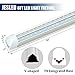 JESLED 8FT LED Shop Light Fixture, 72W 7200LM, 5000K Daylight White, Frosted Cover, 8 Foot T8 LED Tube Light Fixtures for Garage Warehouse Basement, Workshop, High Output, Plug and Play (6-Pack)