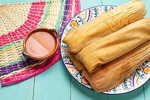 CHILITO'S SAUCES Chilito's Express Vegetarian "NO MEAT" Bean and Cheese "Texas Style Tamales" Hand wrapped on Corn Husks (Two 24oz Dozen Frozen)