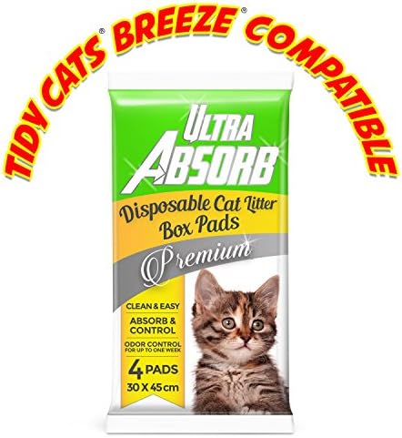 Tidy Cats Breeze Pad Compatible Premium Cat Pads - 4 Ct by Ultra Absorb