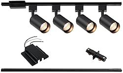 Hiiglxii 4-Light LED Track Lighting Kit with 3.3FT