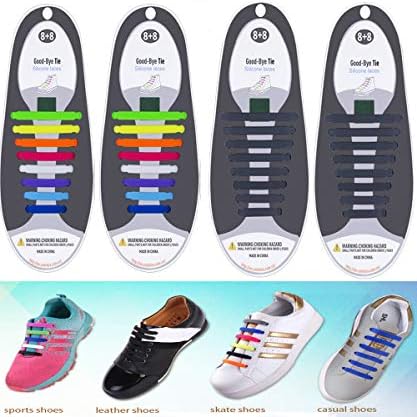 Feihe Elastic No Tie Shoelaces for Adults and Kids Sneaker Running Casual Shoes Waterproof Durable Laces Easy to Install