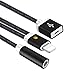 Top Notch Quality Lightning to 3.5mm Headphone Jack Audio Adapter and 8-Pin Lightning Charger Port For iPhone 7/7 Plus, 6S/6S Plus, iPad Air (Black)