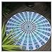 Popular Handicrafts Round Tapestry Wall Hanging Ombre Hippie Mandala Bohemian Hippy Intricate Indian Tapestries Tablecloth 70 Inches,(178cm) Blue on White
