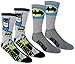 Batman Mens Casual Crew Socks 2 Pair Pack (One size, Grey/black)