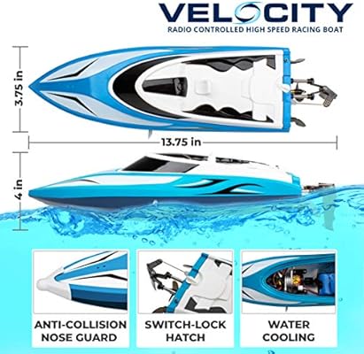 h102 velocity remote controlled boat for pools and lakes