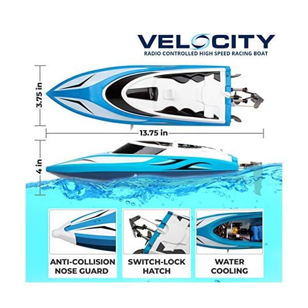 force1 velocity rc boat h102 remote control boats for pools and lakes