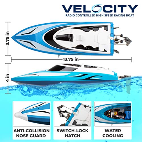 force1 velocity rc boat h102 remote control boats for pools and lakes