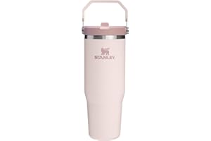 STANLEY IceFlow 2.0 Flip Straw Tumbler with Handle 30 oz | Twist On Lid and Flip Up Straw | Leak Resistant Water Bottle | Insulated Stainless Steel | BPA-Free | Rose Quartz