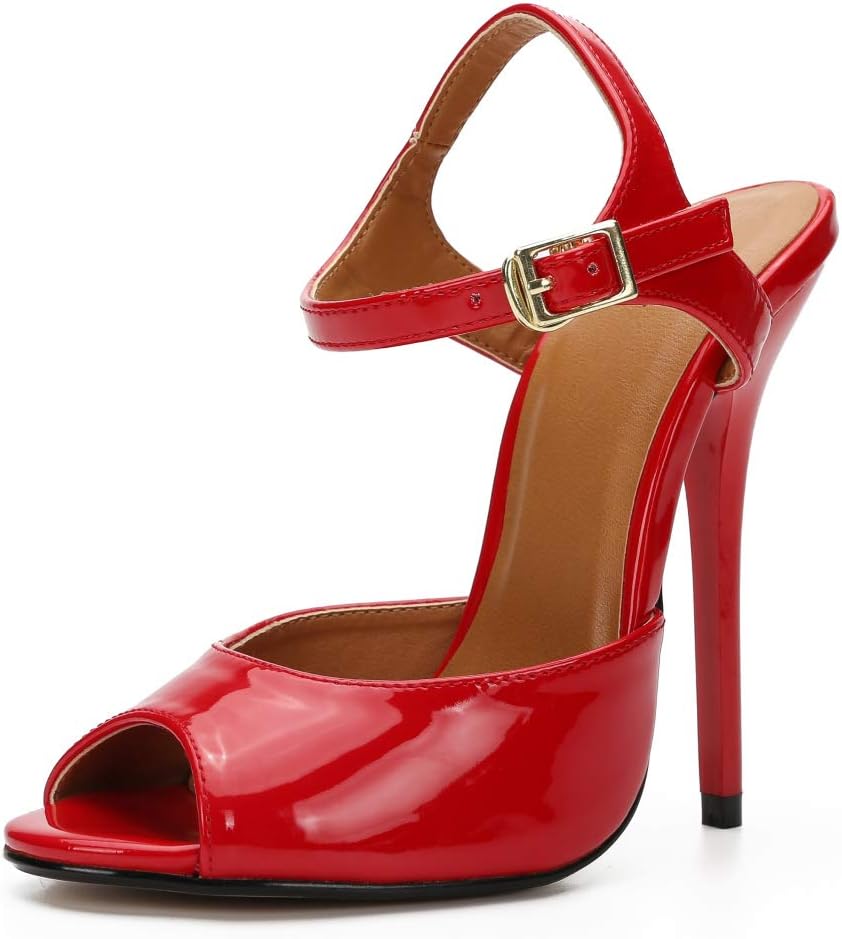 MAIERNISI JESSIUnisex Men's Women's Stiletto High Heel For Women, Ankle Strap Peep Toe Slingback Sandals