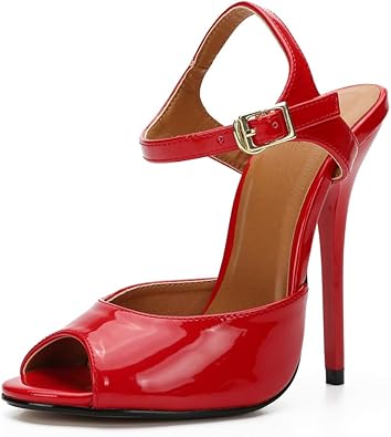 red slingback high heels