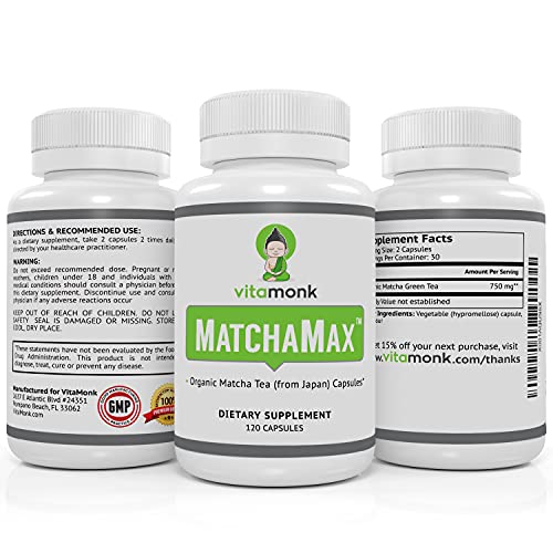 MATCHAMAX™ Organic Japanese Matcha Capsules Pure Organic Matcha Green