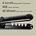 Steam Straighteners for Hair, Professional Steam Flat Iron with Adjustable Temperature for All Types of Hair, Ceramic Tourmaline Flat Iron, Dual 110-240V Voltage, Black