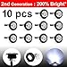 Ledvillage 10 Pcs 2nd Generation 3/4 Inch Mount White LED Clearance Bullet Marker Lights, Side Led Marker for Truck Boat SUV ATV Bike Trailer Marine