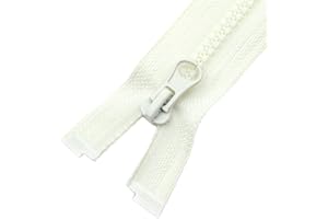 FYJDI 2 Pcs #5 Sewing Zipper Resin Replacement Zipper Crafts Jacket Zippers for DIY Clothes Coat Craft Bags and Craft Project