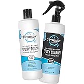 Promise Epoxy - 32 Ounce Kit of Pro Polish (16oz) and Cleaner (16oz), Specially Formulated for Epoxy Resin and High Gloss Finishes, Removes Scratches and Scuffs - Perfect for DIYers, Home Décor