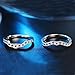Valentine's Day 925 Sterling Silver Heart Rings Sapphire Princess Stacking Ring Set