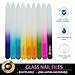 VAGA Glass Nail File Acrylic Nail Kit Ladies Night Has 9 Professional Manicure Pedicure Kit Crystal Glass Nail Files Set In A Case. Crystal Nail Strengthener Fingernail Tool Kit Are A Perfect Gift